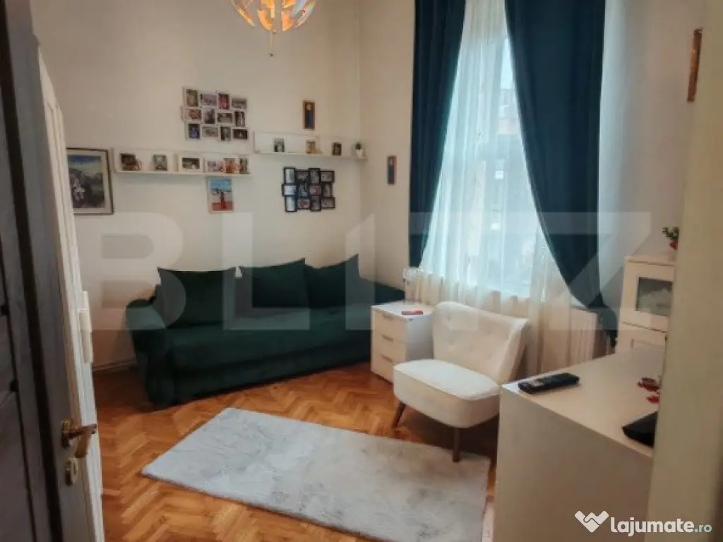 Apartament cu 3 camere, curte comuna de 284 mp, locație exc