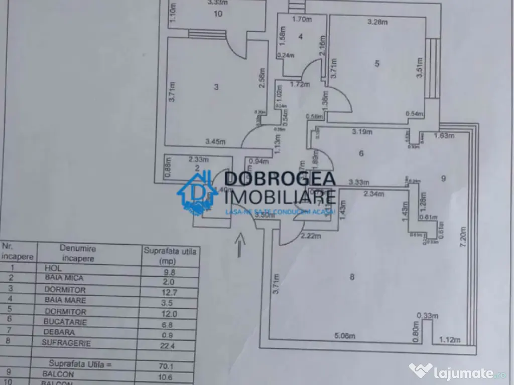 Ultracentral, 3 camere, decomandat, centrala termica 