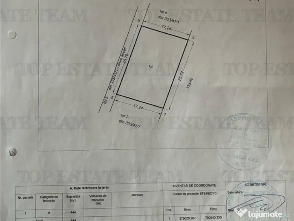 TEREN INTRAVILAN 444M SCHITU