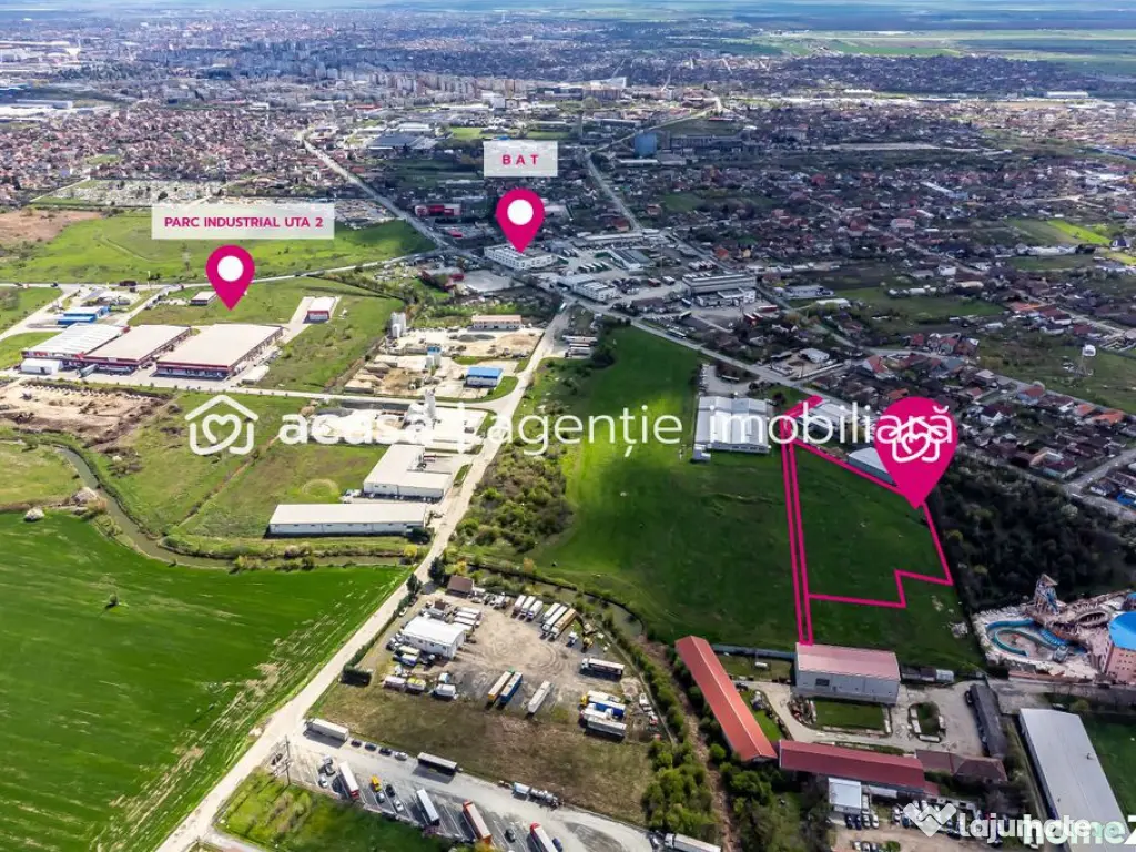 Teren cu PUZ in Arad, servicii, industrie, depozitare 8.3... 