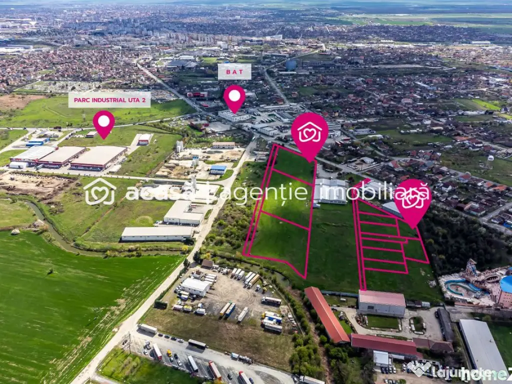 Teren cu PUZ in Arad, servicii, industrie, depozitare 8.3... 