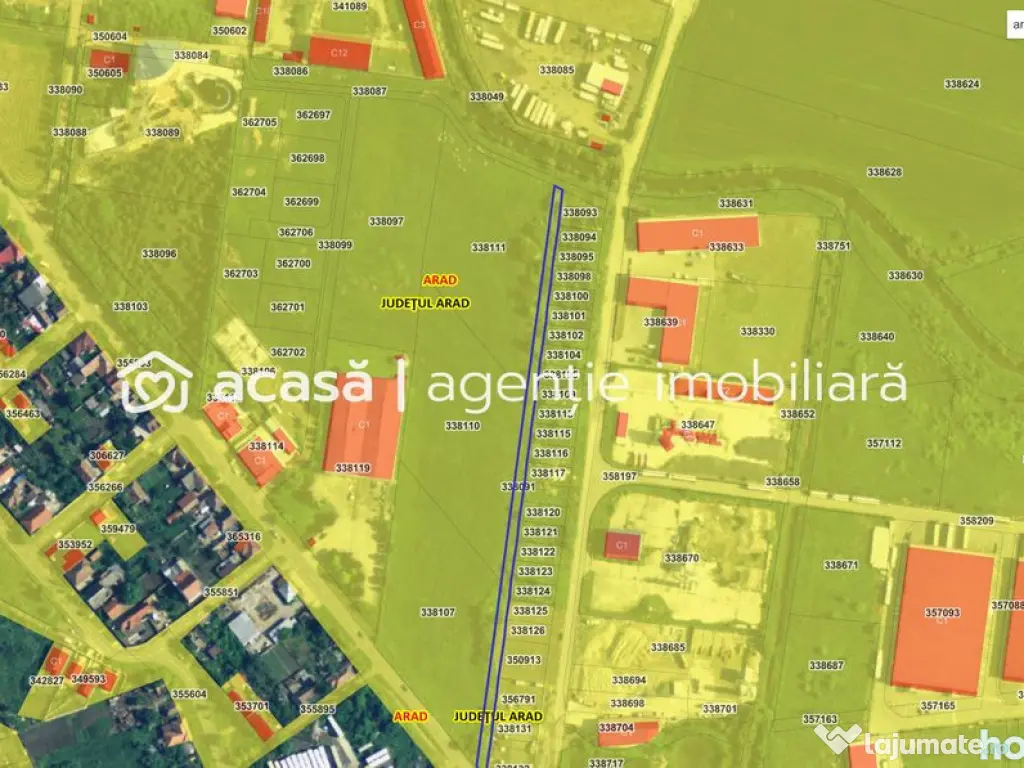 Teren cu PUZ in Arad, servicii, industrie, depozitare 8.3... 