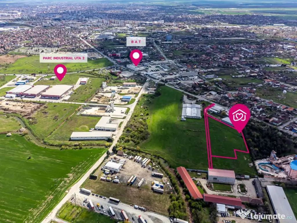 Teren cu PUZ in Arad, servicii, industrie, depozitare 8.3... 