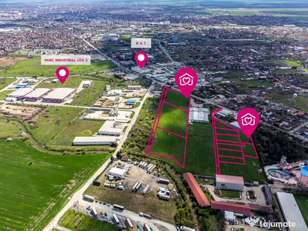 Teren cu PUZ in Arad, servicii, industrie, depozitare 8.3... 