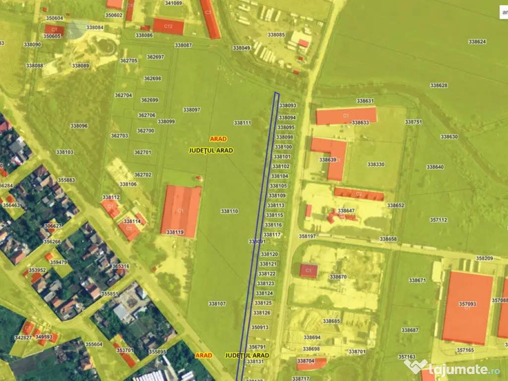 Teren cu PUZ in Arad, servicii, industrie, depozitare 8.3... 