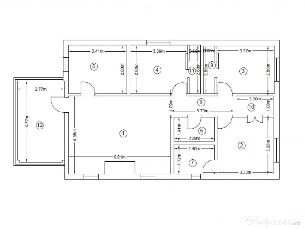 Casa Dragomiresti Vale parter 4 camere + Teren 400 mp New 