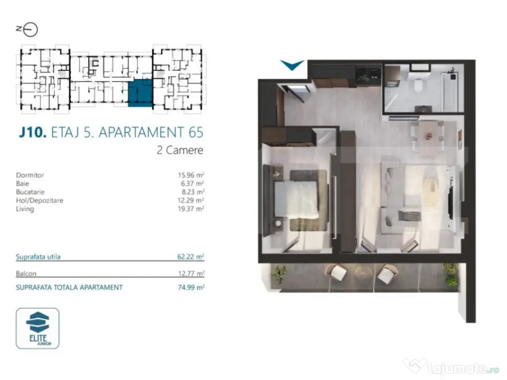 Apartament cu 2 camere, 62 mp, Ansamblu Rezidential, zona RI