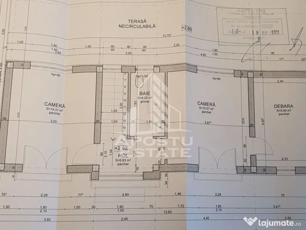 Casa individuala , 4 camere,2 bai, garaj, acces auto, 575...