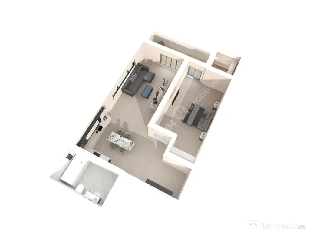 Apartament cu 2 camere si balcon la etajul 1 zona Lacul lui