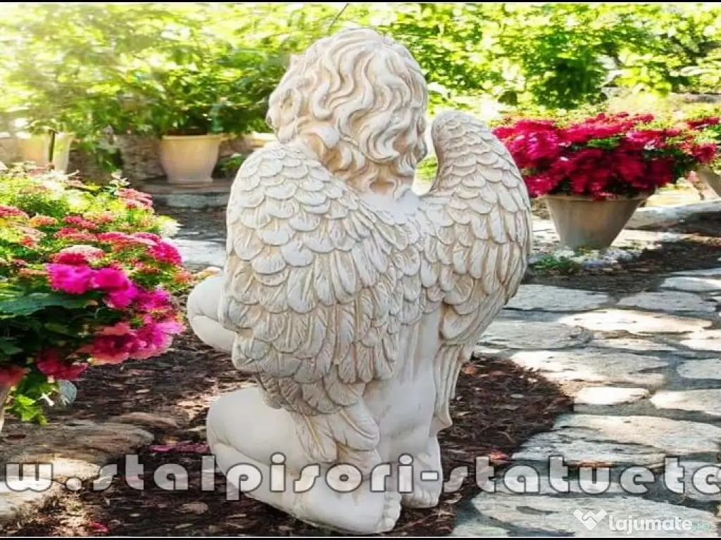 Statuetă îngeraș, galben antichizat, model S4.