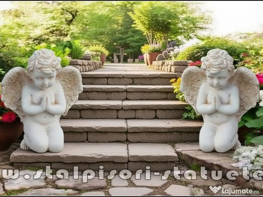 Statuetă îngeraș, galben antichizat, model S4.