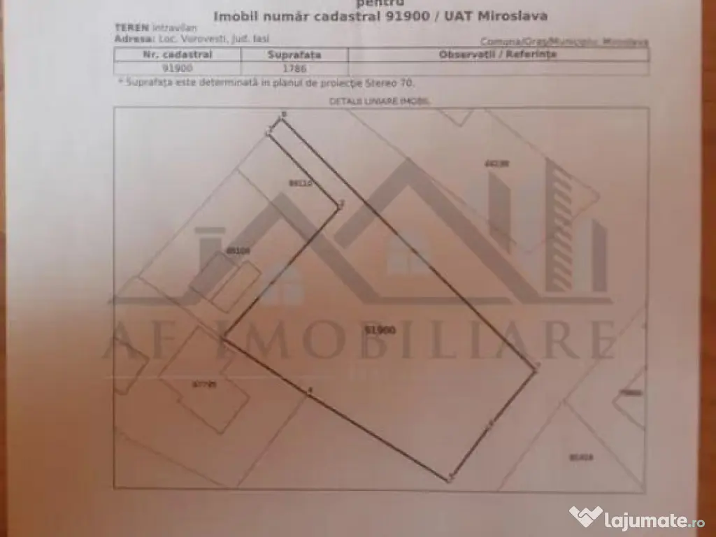 Ocazie! Vorovesti TEREN 1787mp intravilan toate utilitatile 