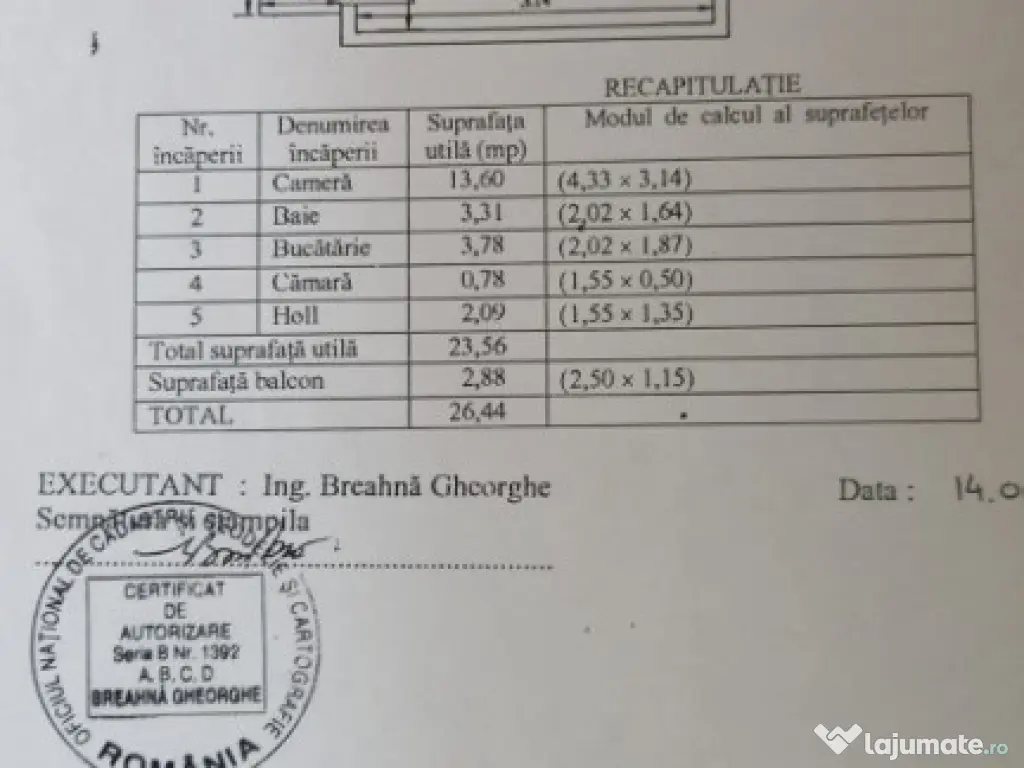 Garsoniera zona Calea Mosilor 