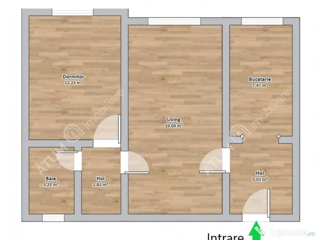 Apartament cu 2 camere in zona Mihai Viteazul din Sibiu 