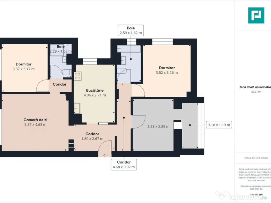 Apartament panoramic cu 4 camere zona 300 