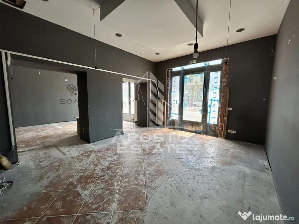 Spatiu comercial 100 mp, vitrina, trafic pietonal, zona M...