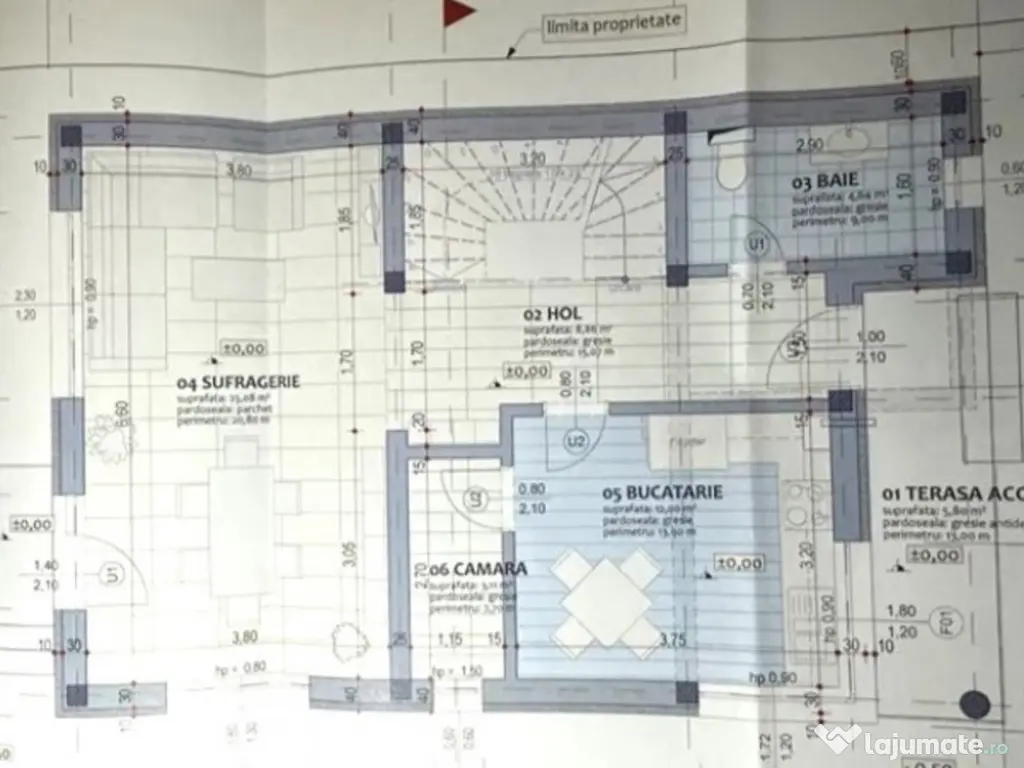 Casă individuală la stadiul de alb – Cristian, cartier n