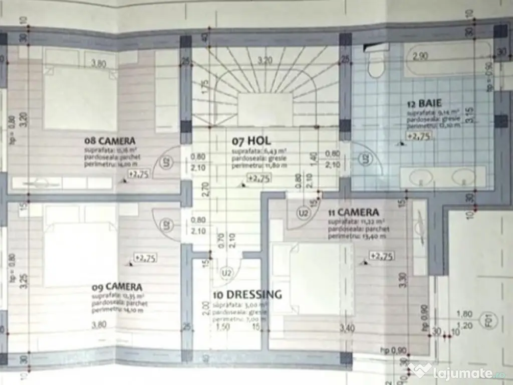 Casă individuală la stadiul de alb – Cristian, cartier n