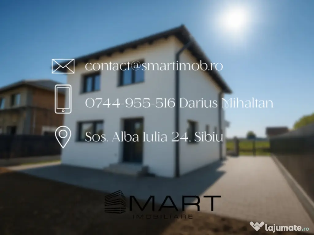 Casă individuală la stadiul de alb – Cristian, cartier n