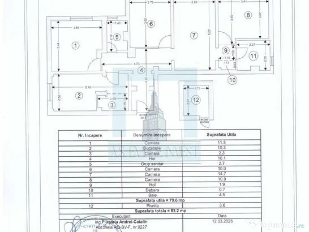 Apartament decomandat, cu 4 camere - str. Hărmanului