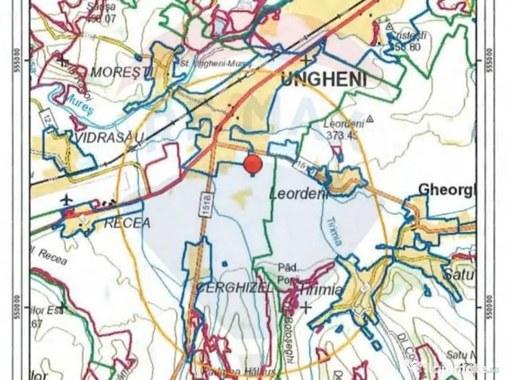 Terenuri Investitie 43485 mp Ungheni-Mures / Autostrada 