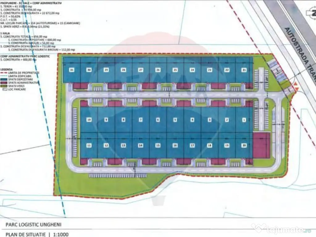 Terenuri Investitie 43485 mp Ungheni-Mures / Autostrada 