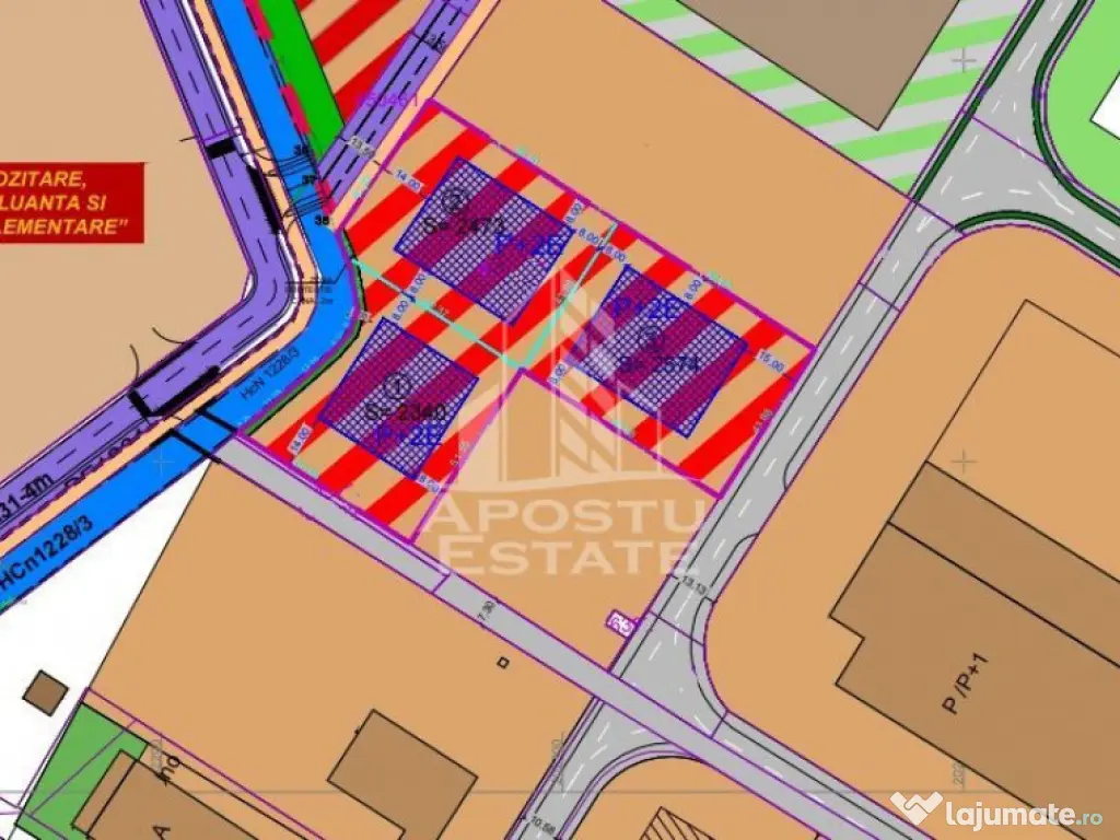 Teren 2340 mp , destinatie depozitare, service auto, Sagu... 