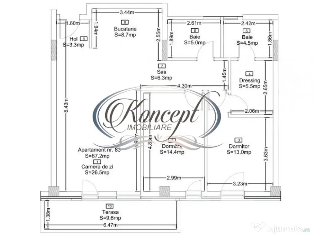 Apartament semifinisat in ansamblul rezidential Azoria 