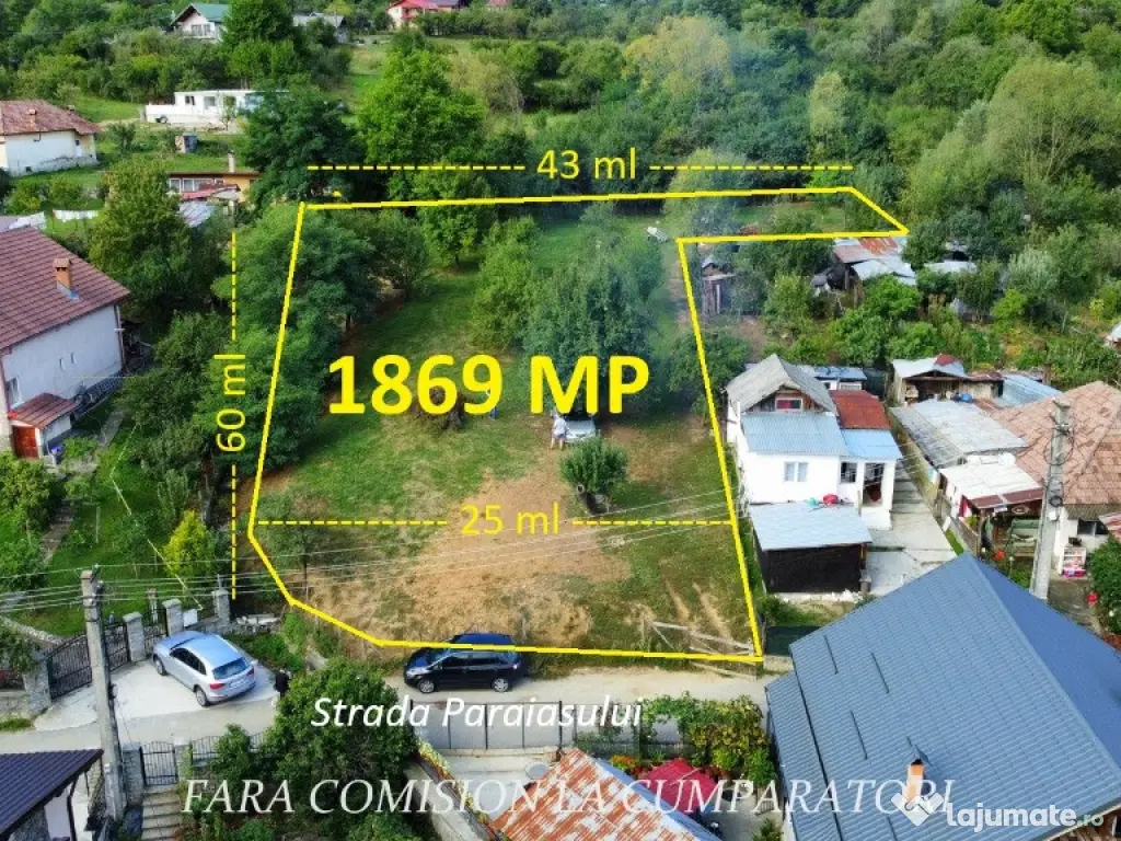 TEREN 1869 MP, CADRU NATURAL SUPERB, TOATE UTILITATILE 