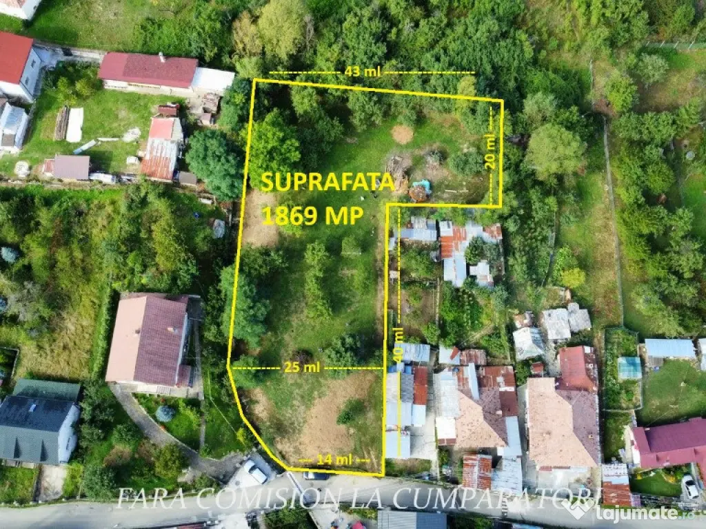 TEREN 1869 MP, CADRU NATURAL SUPERB, TOATE UTILITATILE 