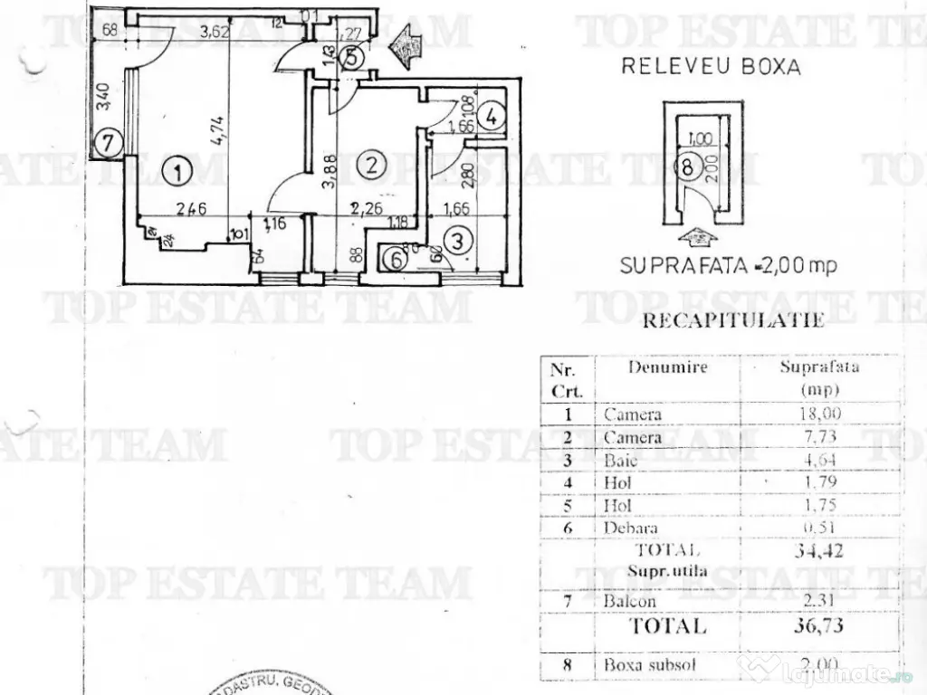 Apartament cu 2 camere de , Parc Cismigiu, centrala si balco 