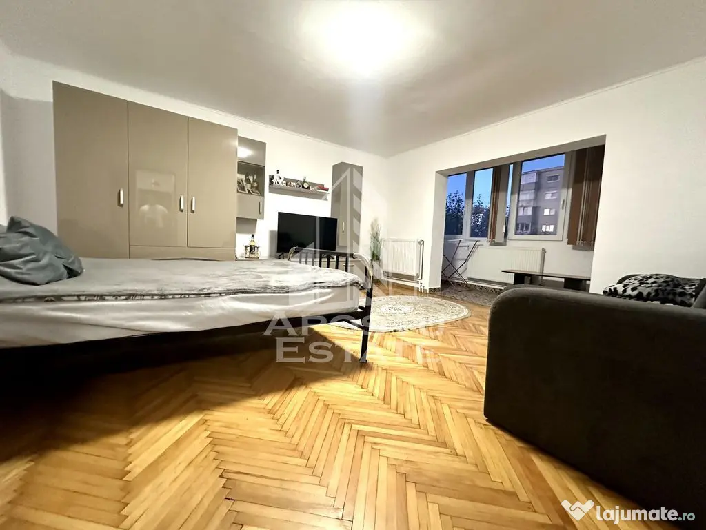 Apartament cu o camera, centrala proprie, mobilat si utilat
