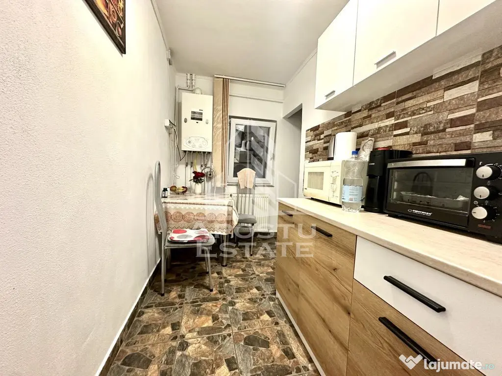 Apartament cu o camera, centrala proprie, mobilat si utilat