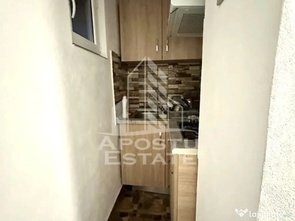 Apartament cu o camera, centrala proprie, mobilat si utilat