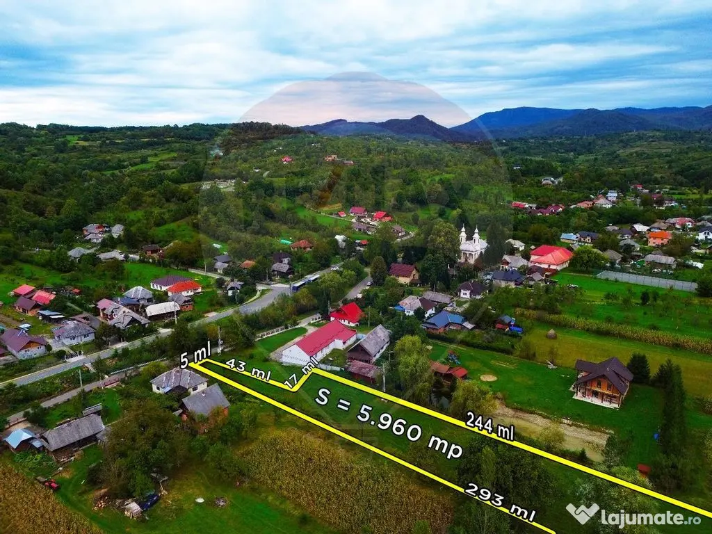 Teren de vânzare 5,960mp Unguras