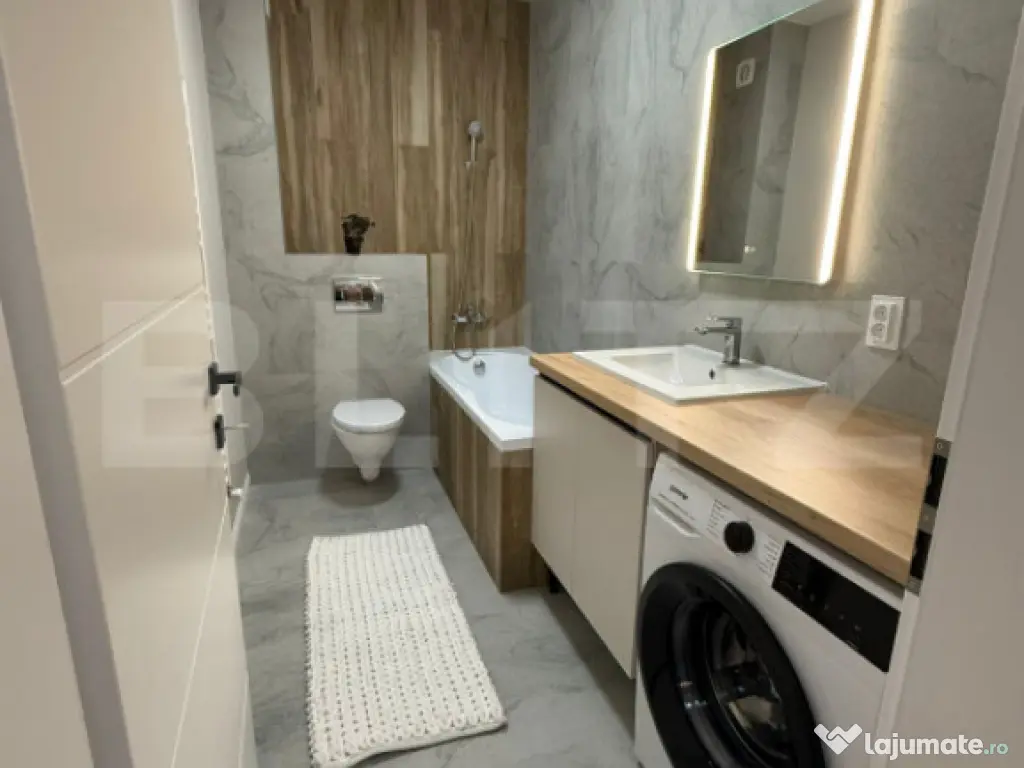 Apartament mobilat si utilat, totul nou, parcare subterana, 