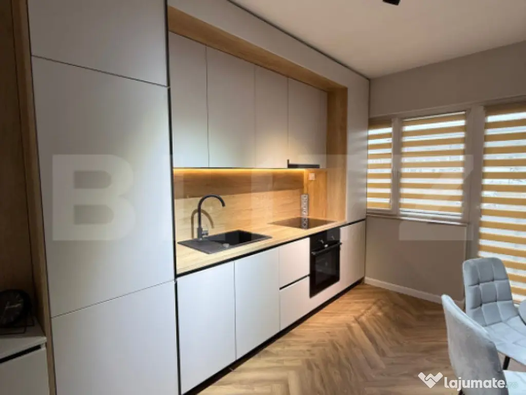 Apartament mobilat si utilat, totul nou, parcare subterana, 