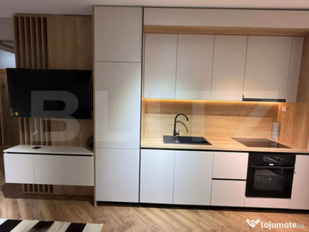 Apartament mobilat si utilat, totul nou, parcare subterana, 