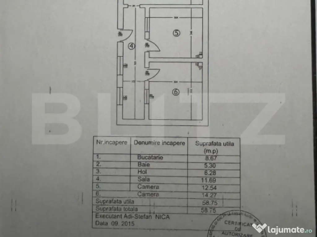 Casa parter, 58.75 mp, cartier Brestei