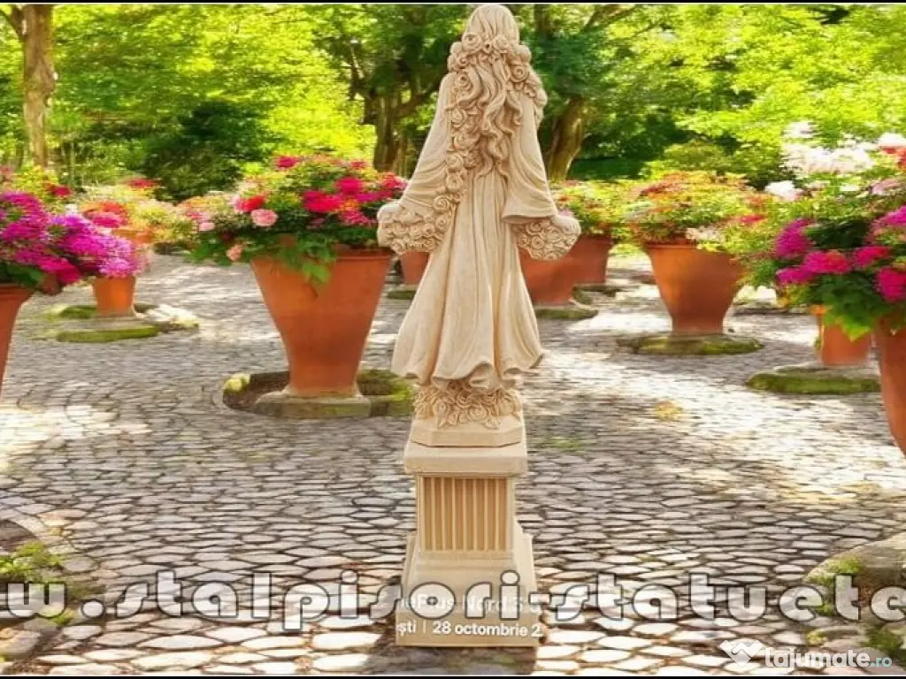 Statuetă zeiţa Flora, galben patinat, model S5.