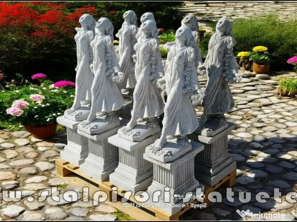 Statuetă zeiţa Flora, galben patinat, model S5.