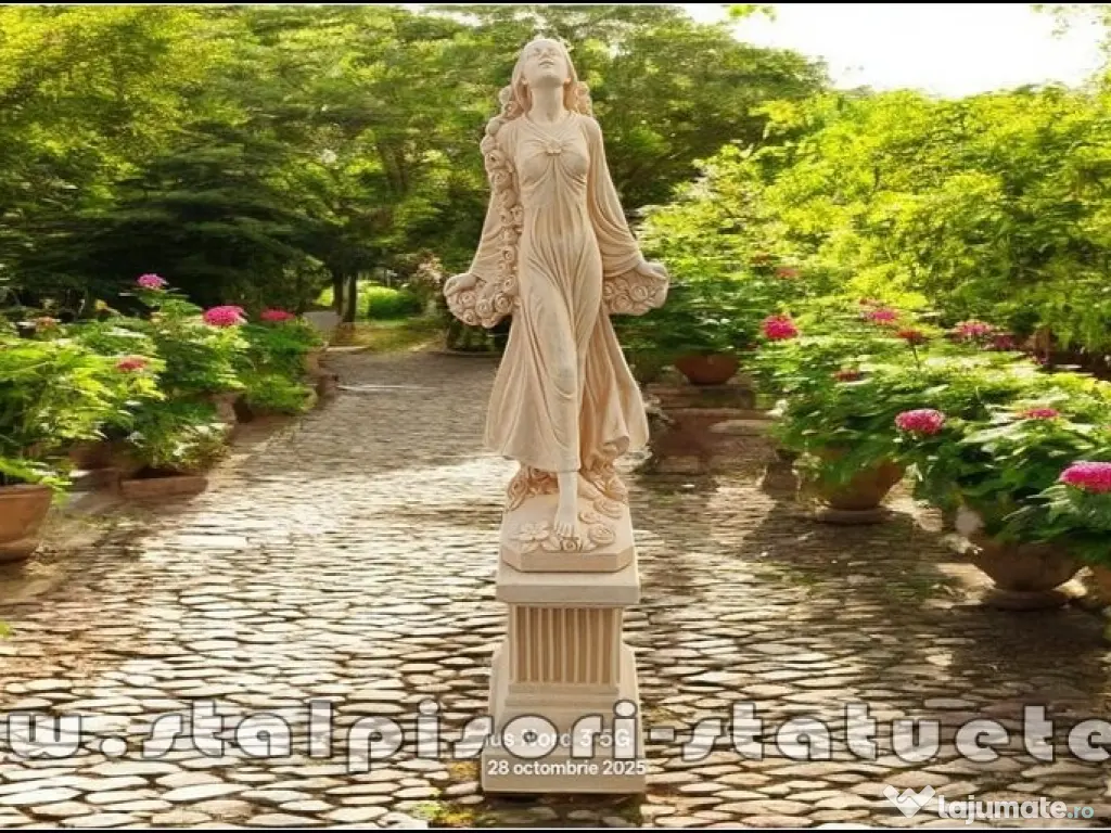 Statuetă zeiţa Flora, galben patinat, model S5.