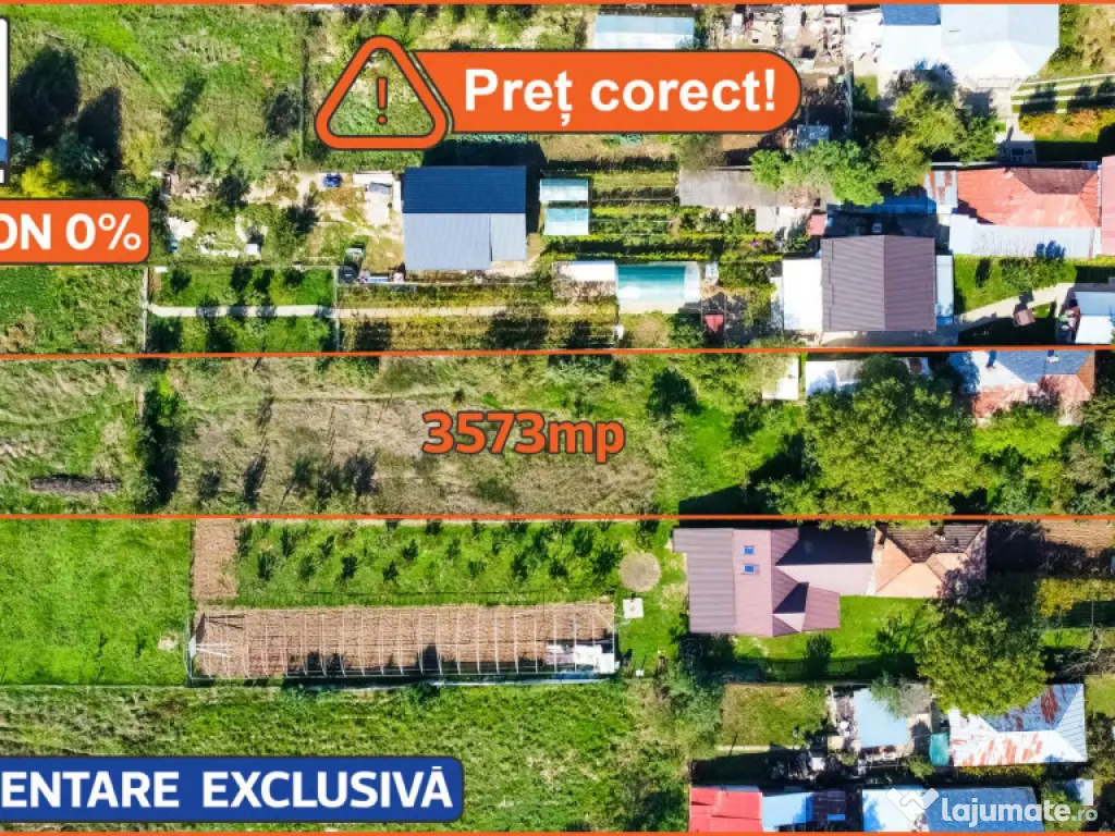 Teren intravilan | 3573mp | Toate utilitatile! | Buftea IF 