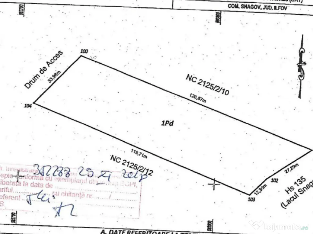 Teren de Vis pe malul lacului Snagov / 4000 mp in inima Natu