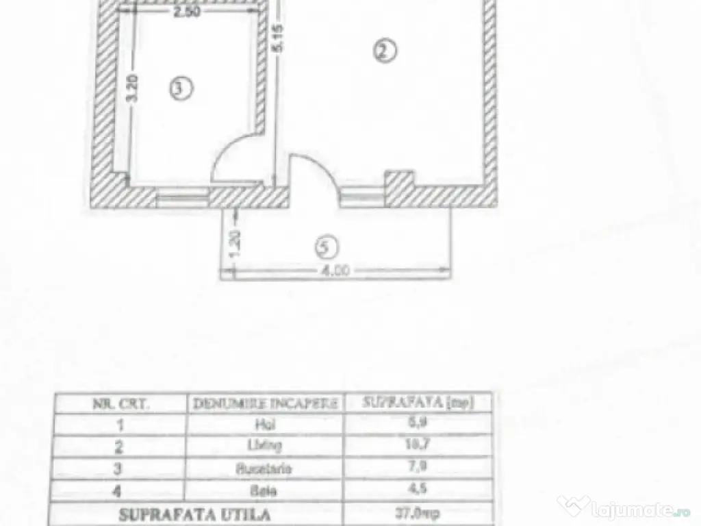 Apartament o camera 41 mp, loc de parcare inclus, zona Galat