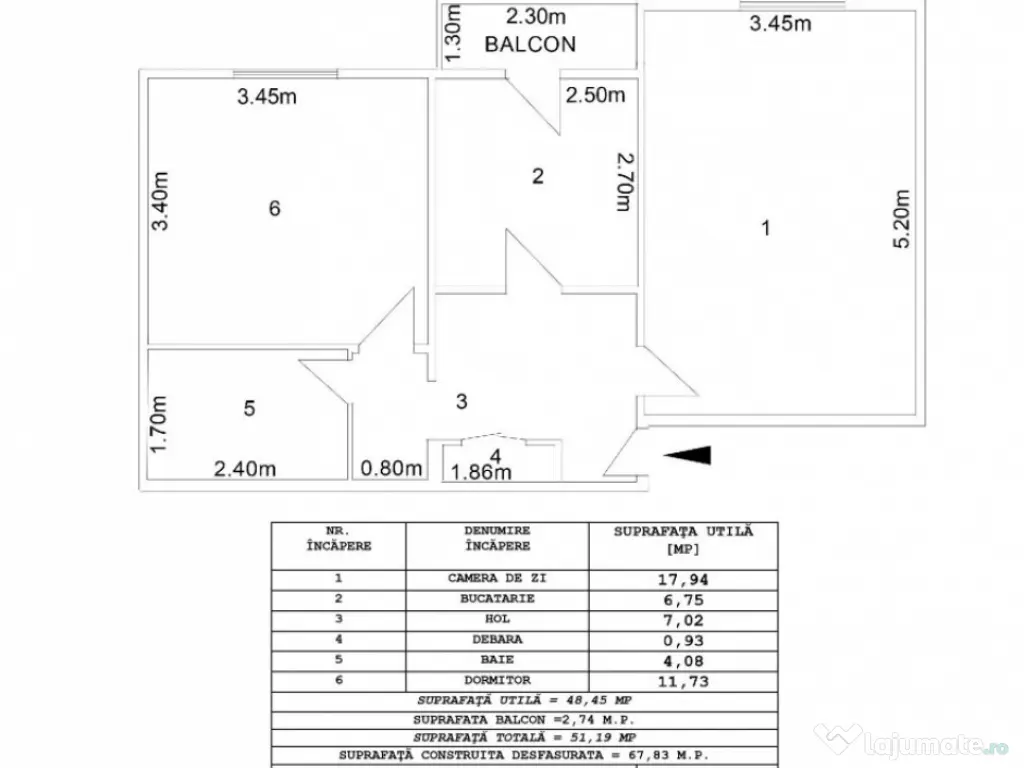 Oportunitate de Investiție: Apartament cu Două Camere deco