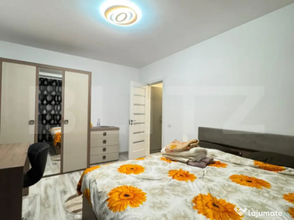 Apartament 2 camere, 53 mp totali, etaj 1, parcare, balcon,