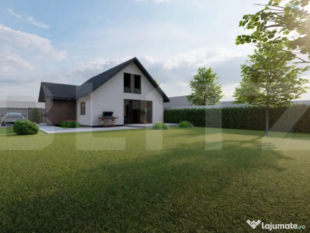 Casă individuală – 140 mp utili, teren 520 mp, front str