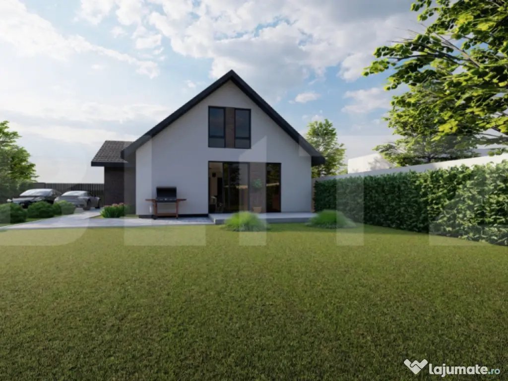 Casă individuală – 140 mp utili, teren 520 mp, front str