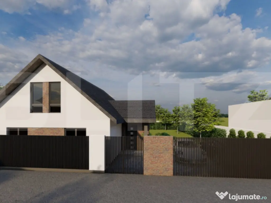Casă individuală – 140 mp utili, teren 520 mp, front str